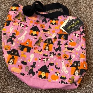 *NEW* Broomstick canvas treat bag-purple